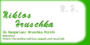 miklos hruschka business card